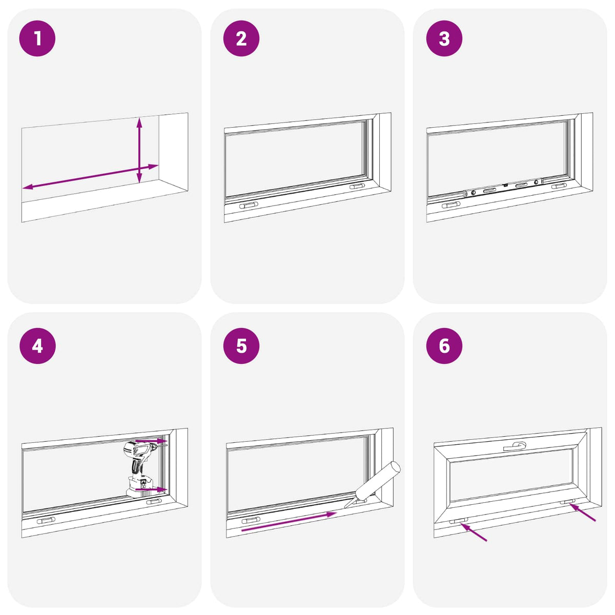 Kantel kelderraam RISOR 100 x 45 cm PVC en helder glas