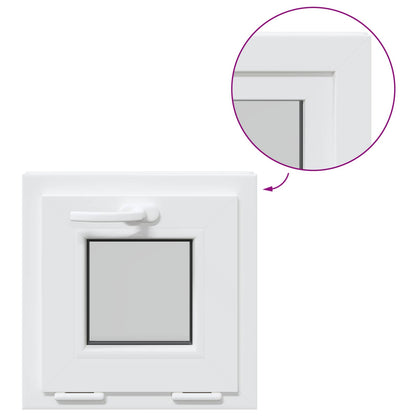 Kantel kelderraam RISOR 40 x 40 cm PVC en helder glas