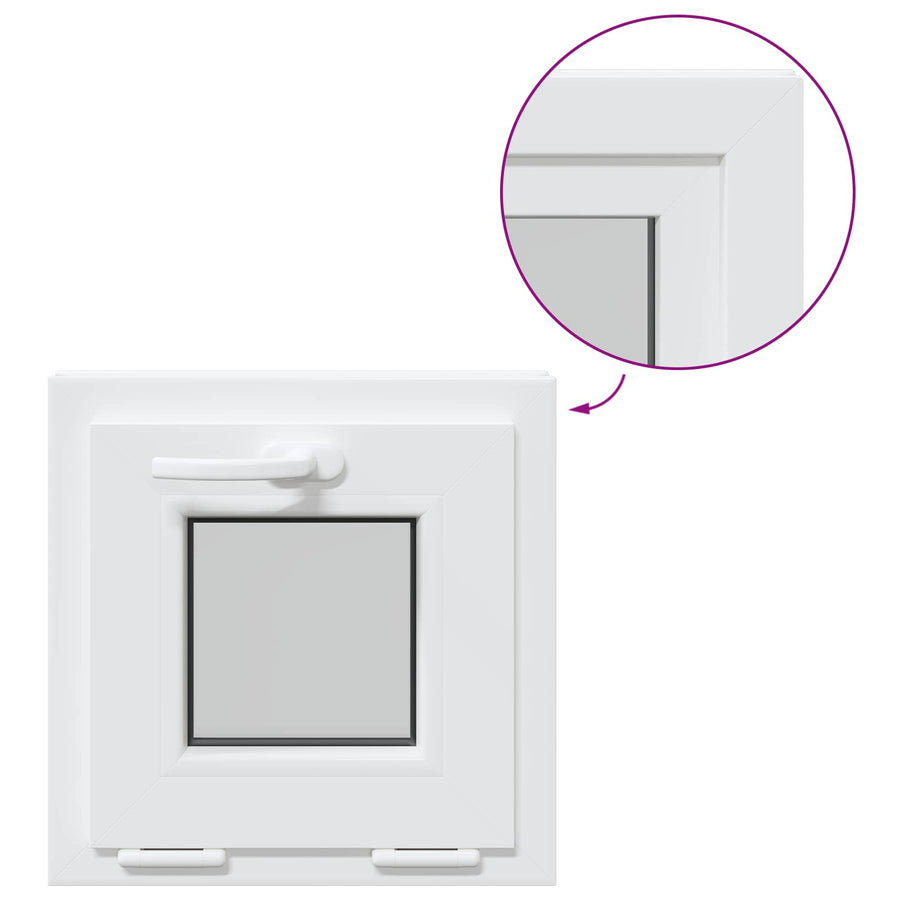 Kantel kelderraam RISOR 40 x 40 cm PVC en helder glas