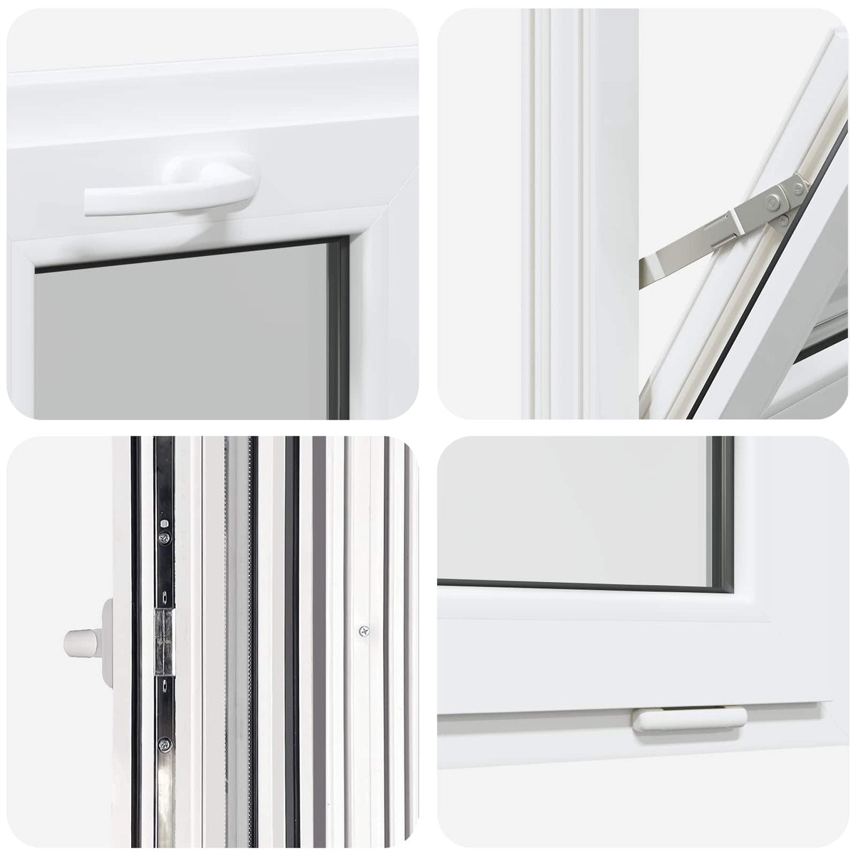 Kantel kelderraam RISOR 45 x 40 cm PVC en helder glas