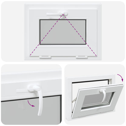 Kantel kelderraam RISOR 55 x 40 cm PVC en helder glas