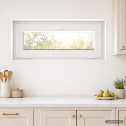 Kantel kelderraam RISOR 95 x 40 cm PVC en helder glas