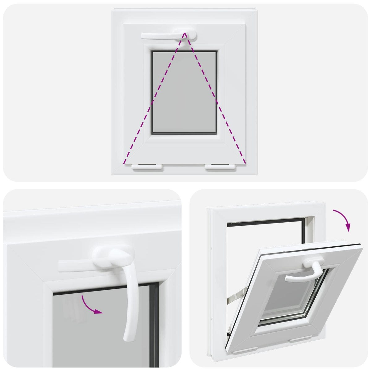 Kantel kelderraam RISOR 40 x 45 cm PVC en helder glas