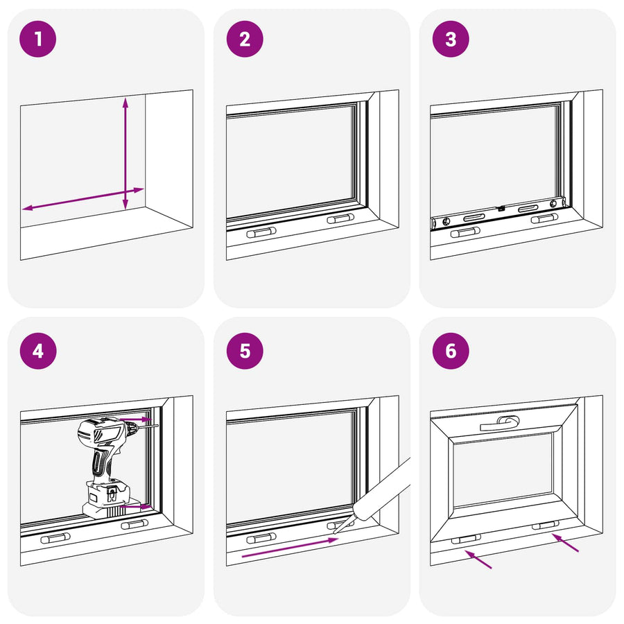 Kantel kelderraam RISOR 55 x 45 cm PVC en helder glas