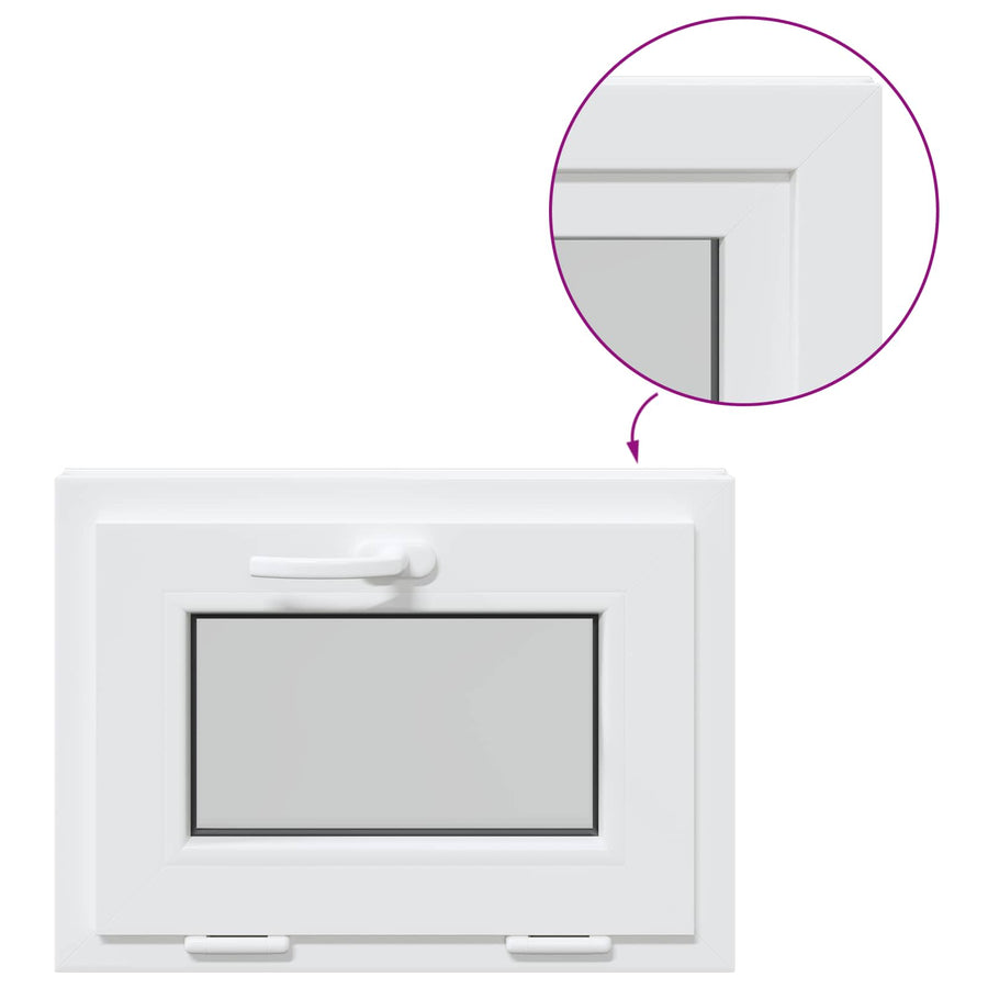 Kantel kelderraam RISOR 55 x 45 cm PVC en helder glas