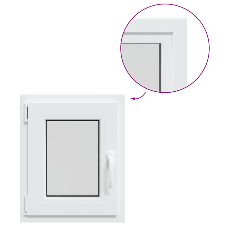 Kelderraam RISOR 50 x 55 cm PVC en glas