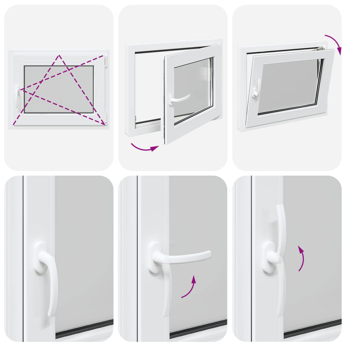 Kelderraam RISOR 55 x 50 cm PVC en glas