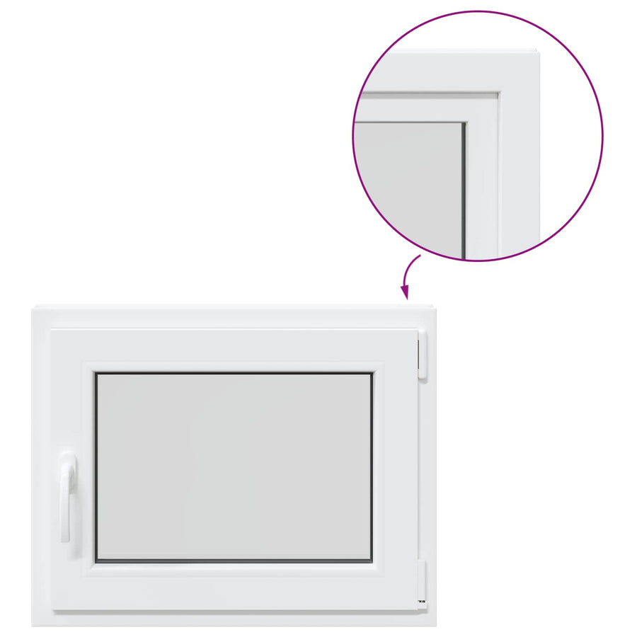 Kelderraam RISOR 75 x 50 cm PVC en glas