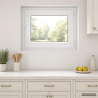 Kelderraam 65x55 cm wit PVC draai-kiep