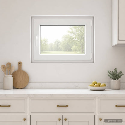 Kelderraam RISOR 80 x 55 cm PVC en glas
