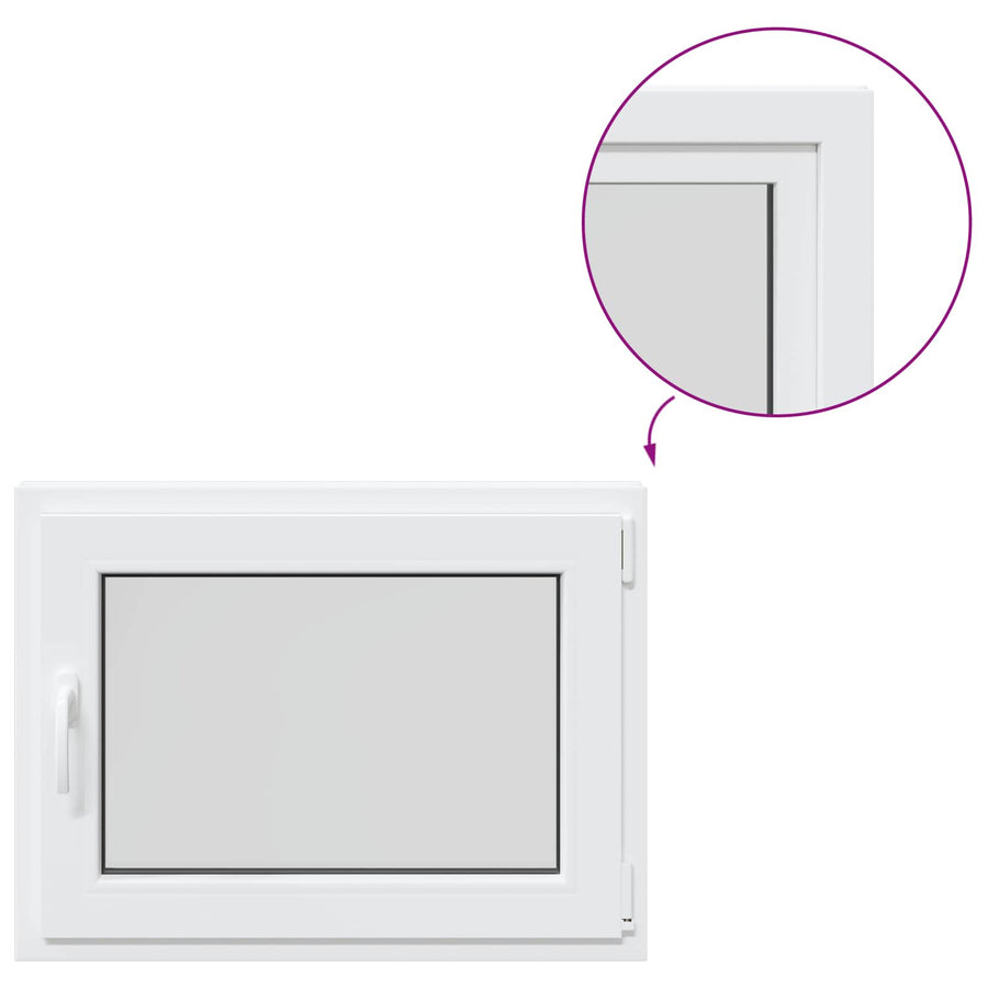 Kelderraam RISOR 80 x 55 cm PVC en glas
