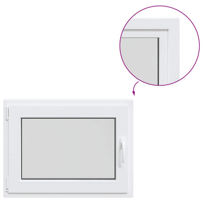 Kelderraam RISOR 80 x 55 cm PVC en glas