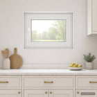 Kelderraam 50x55 cm wit PVC draai-kiep