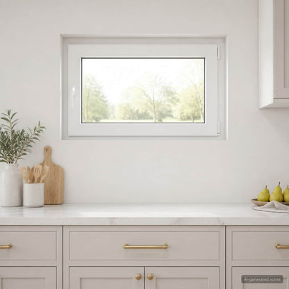 Kelderraam RISOR 90 x 55 cm PVC en glas