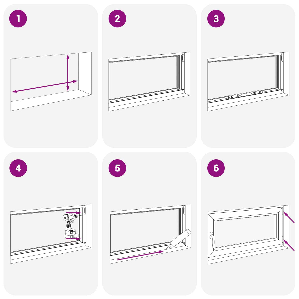 Kelderraam RISOR 50 x 55 cm PVC en glas