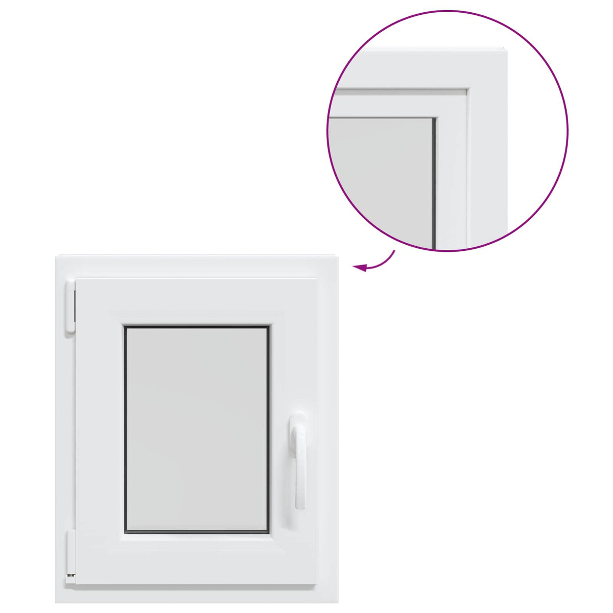 Kelderraam RISOR 40 x 60 cm PVC en glas