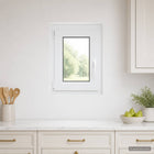 Kelderraam 50x60 cm wit PVC glas