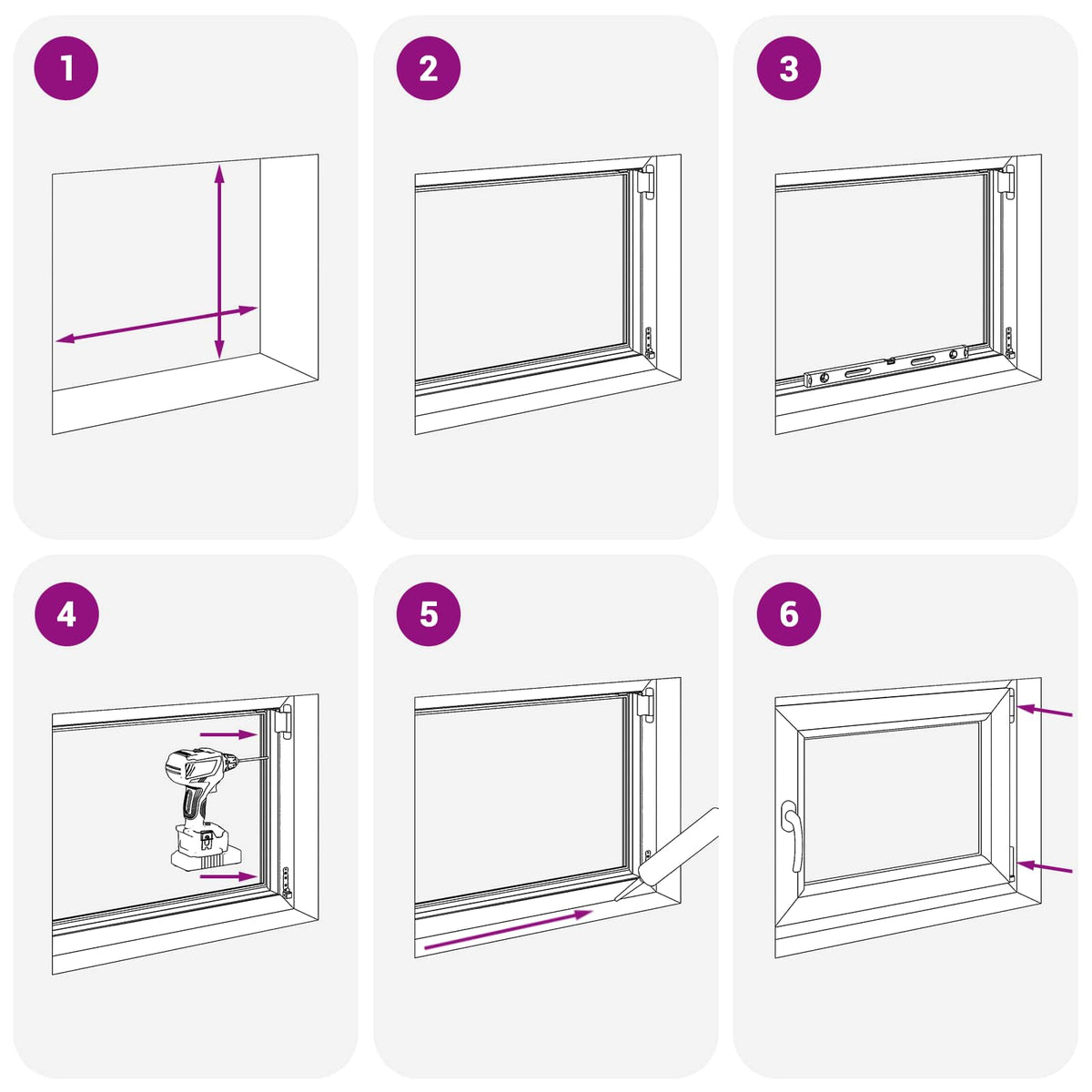 Kelderraam RISOR 70 x 60 cm PVC en glas