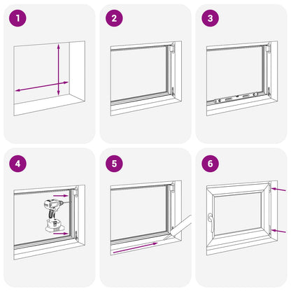 Kelderraam RISOR 70 x 60 cm PVC en glas