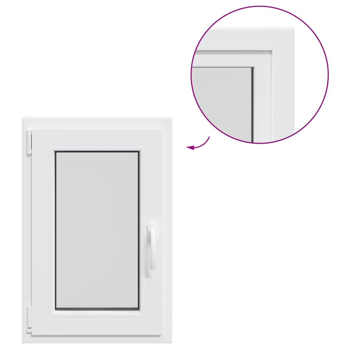 Kelderraam RISOR 40 x 70 cm PVC en glas