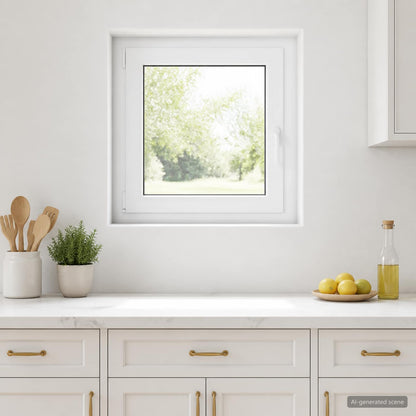 Kelderraam RISOR 70 x 70 cm PVC en glas