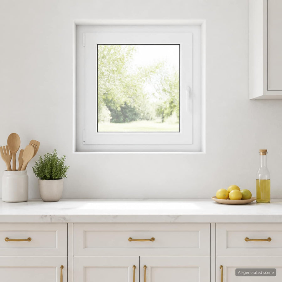 Kelderraam RISOR 70 x 70 cm PVC en glas