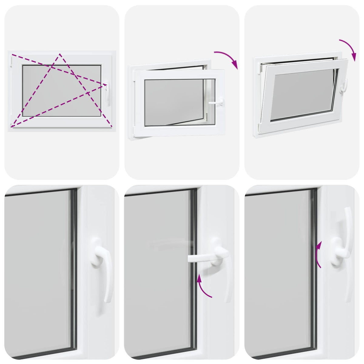 Kelderraam RISOR 70 x 50 cm PVC en glas