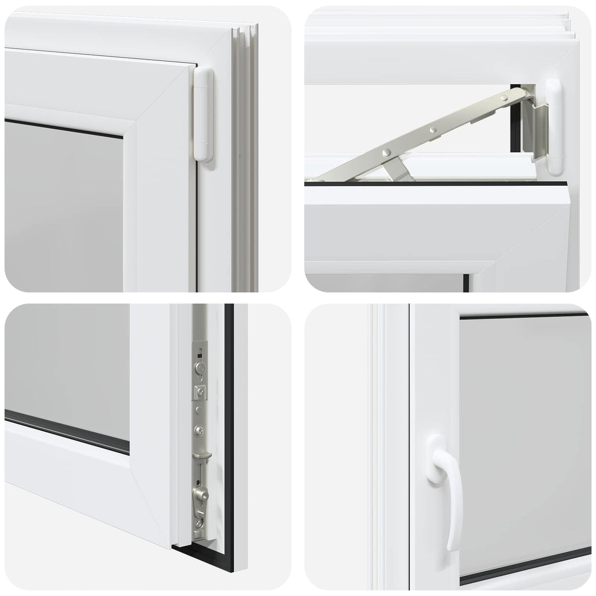 Kelderraam RISOR 95 x 50 cm PVC en glas