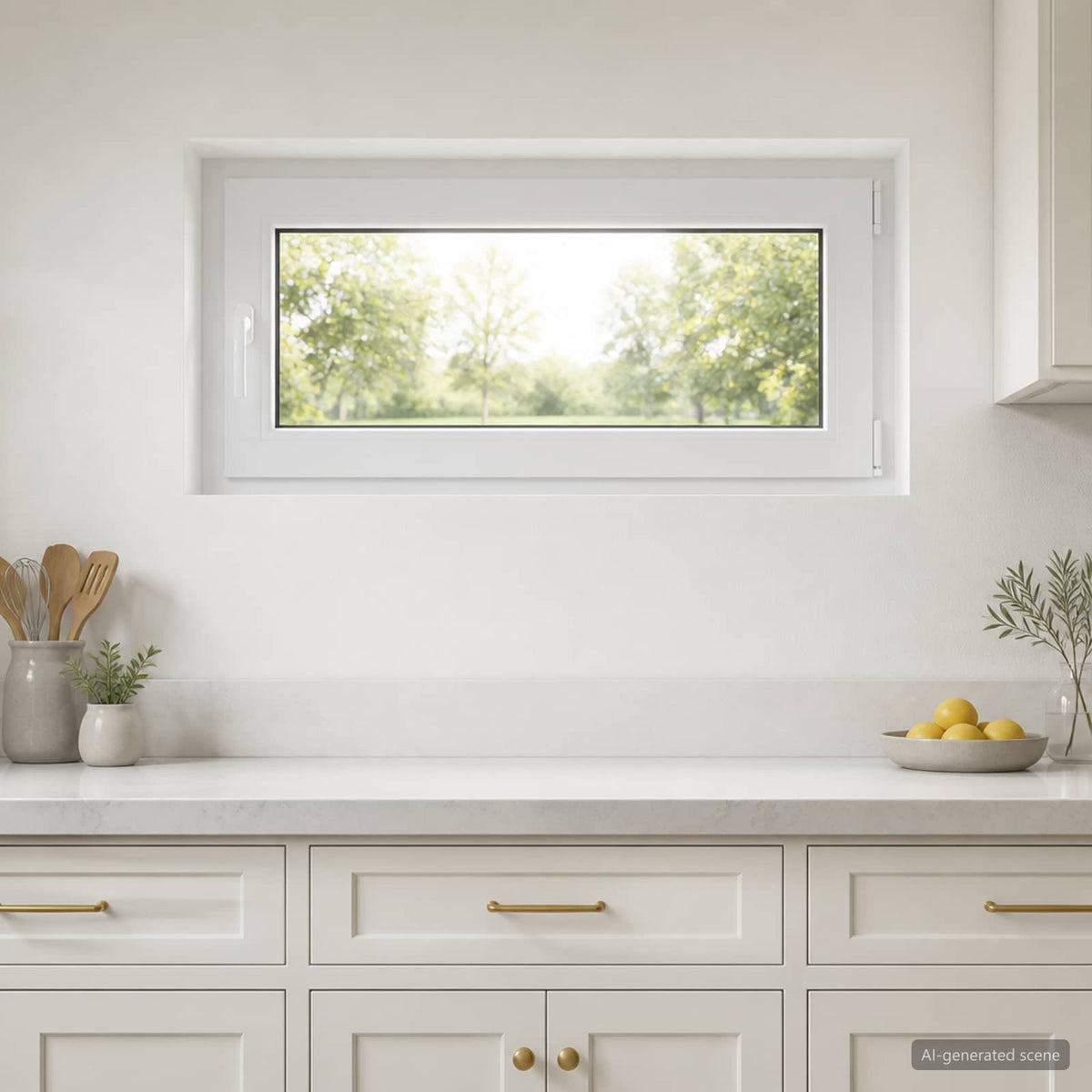 Kelderraam RISOR 50 x 55 cm PVC en glas