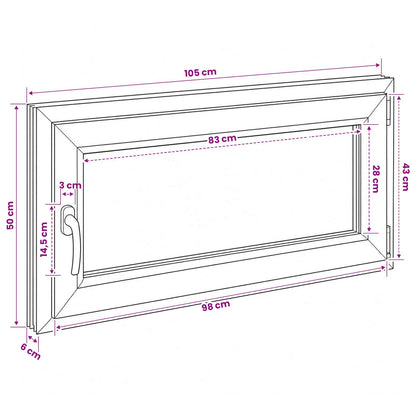 Kelderraam RISOR 50 x 55 cm PVC en glas