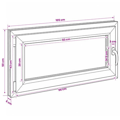 Kelderraam RISOR 50 x 55 cm PVC en glas