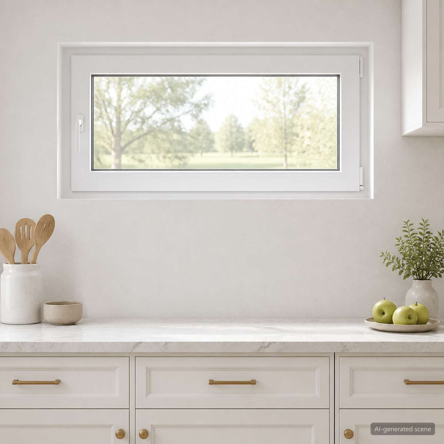 Kelderraam RISOR 120 x 50 cm PVC en glas