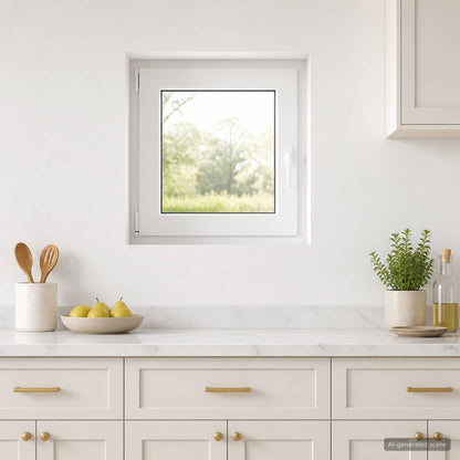 Kelderraam RISOR 55 x 55 cm PVC en glas
