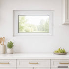 Kelderraam 90x55 cm PVC wit draai-kiep