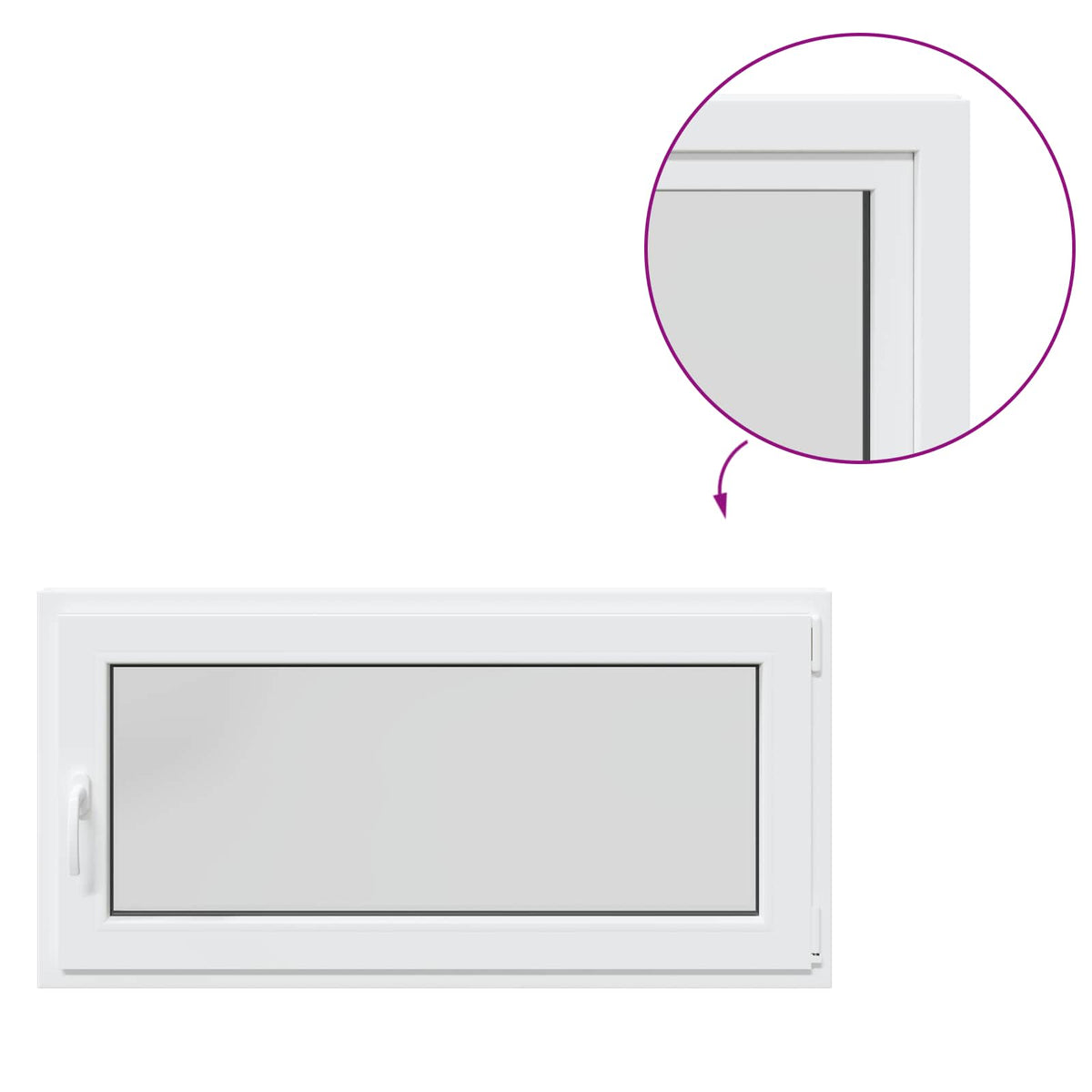 Kelderraam RISOR 50 x 55 cm PVC en glas