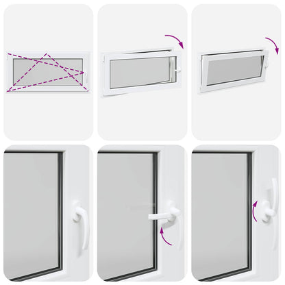 Kelderraam RISOR 50 x 55 cm PVC en glas