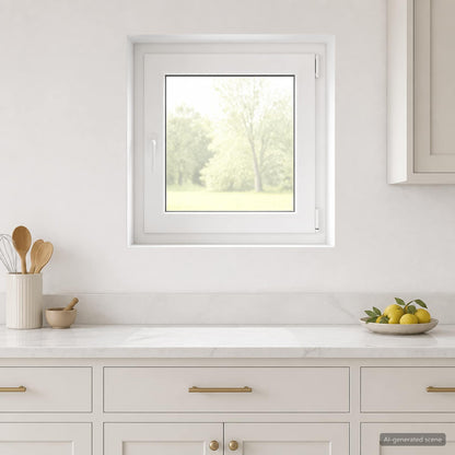 Kelderraam RISOR 70 x 70 cm PVC en glas