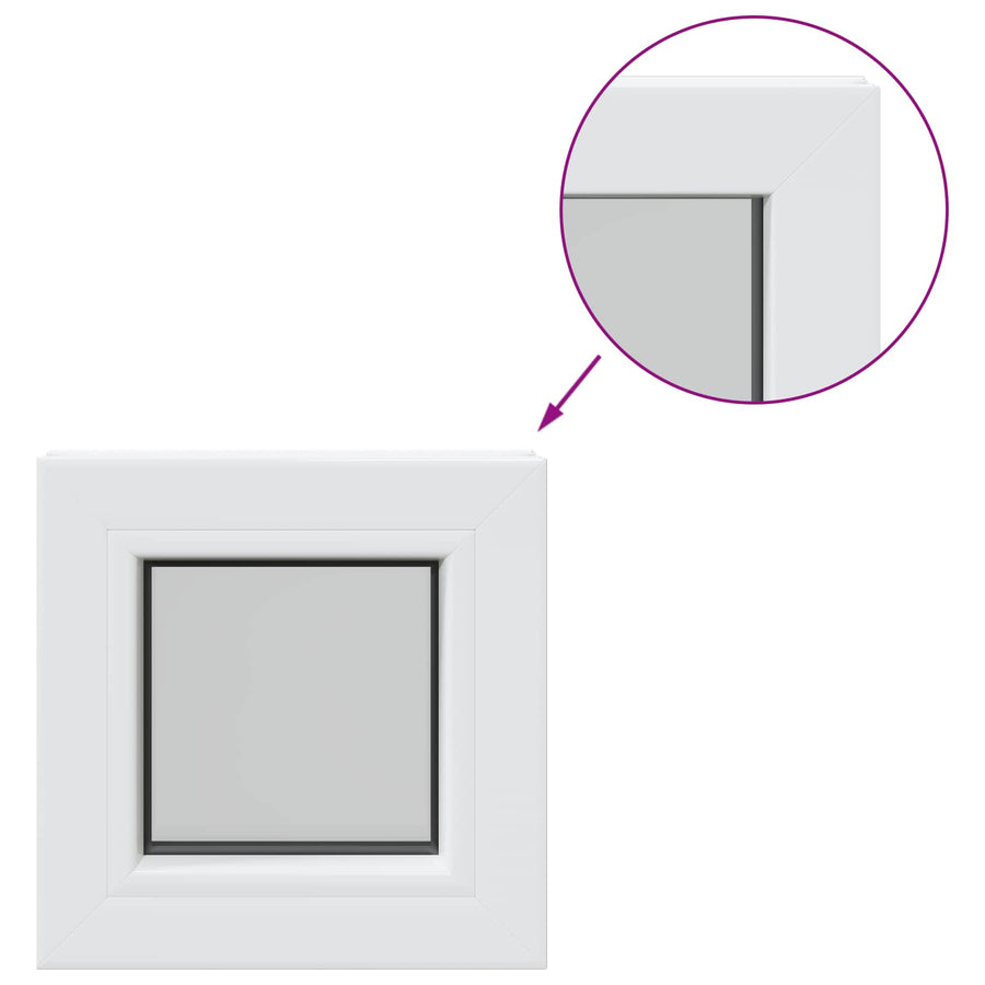 Kelderraam RISOR 30 x 30 cm PVC en glas