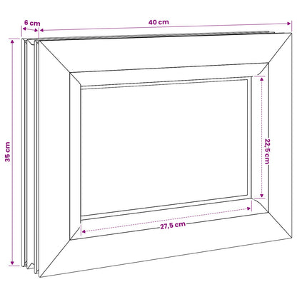 Kelderraam RISOR 40 x 35 cm PVC en glas