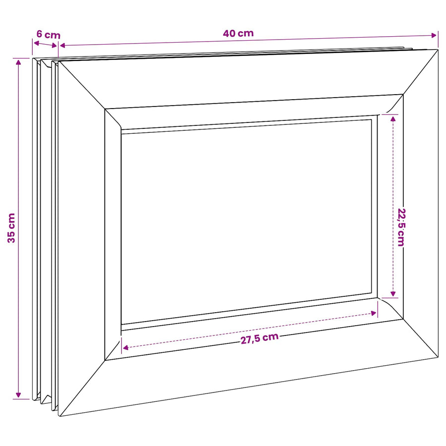 Kelderraam RISOR 40 x 35 cm PVC en glas
