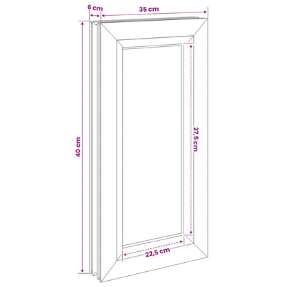 Kelderraam interne kleur wit RISOR 35 x 70 cm