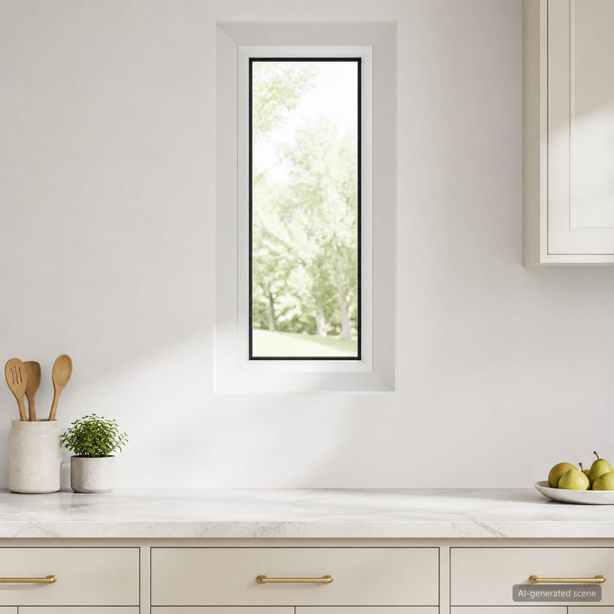 Kelderraam RISOR 35 x 55 cm PVC en glas