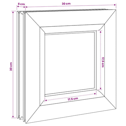 Kelderraam RISOR 30 x 30 cm PVC en glas
