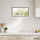 Kelderraam 35x30 cm wit PVC glas