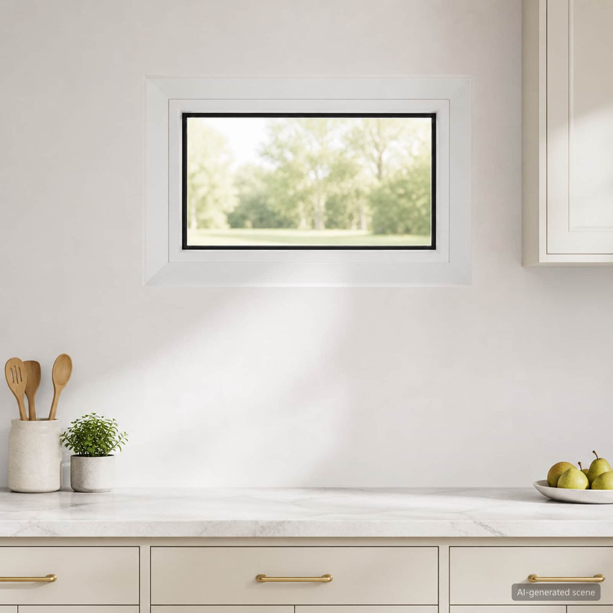 Kelderraam RISOR 35 x 30 cm PVC en glas