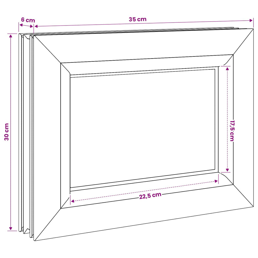 Kelderraam RISOR 35 x 30 cm PVC en glas