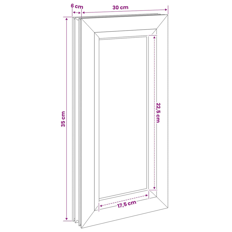 Kelderraam RISOR 35 x 70 cm PVC en glas