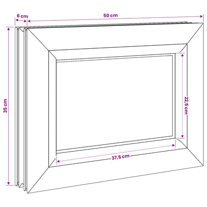 Kelderraam RISOR 50 x 35 cm PVC en glas