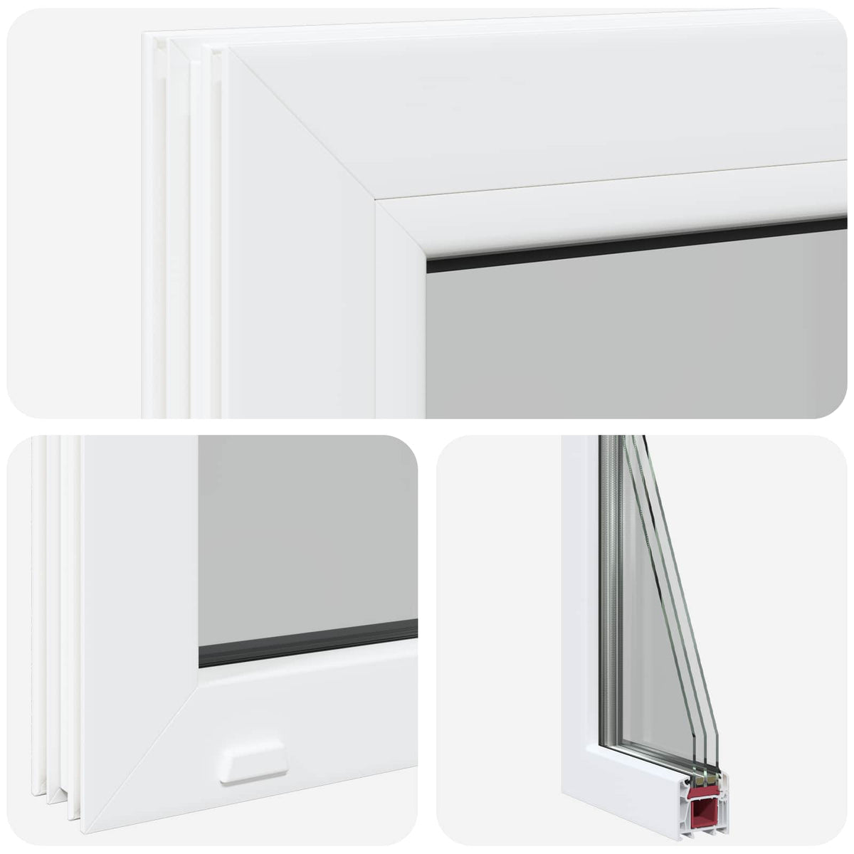 Kelderraam RISOR 35 x 60 cm PVC en glas