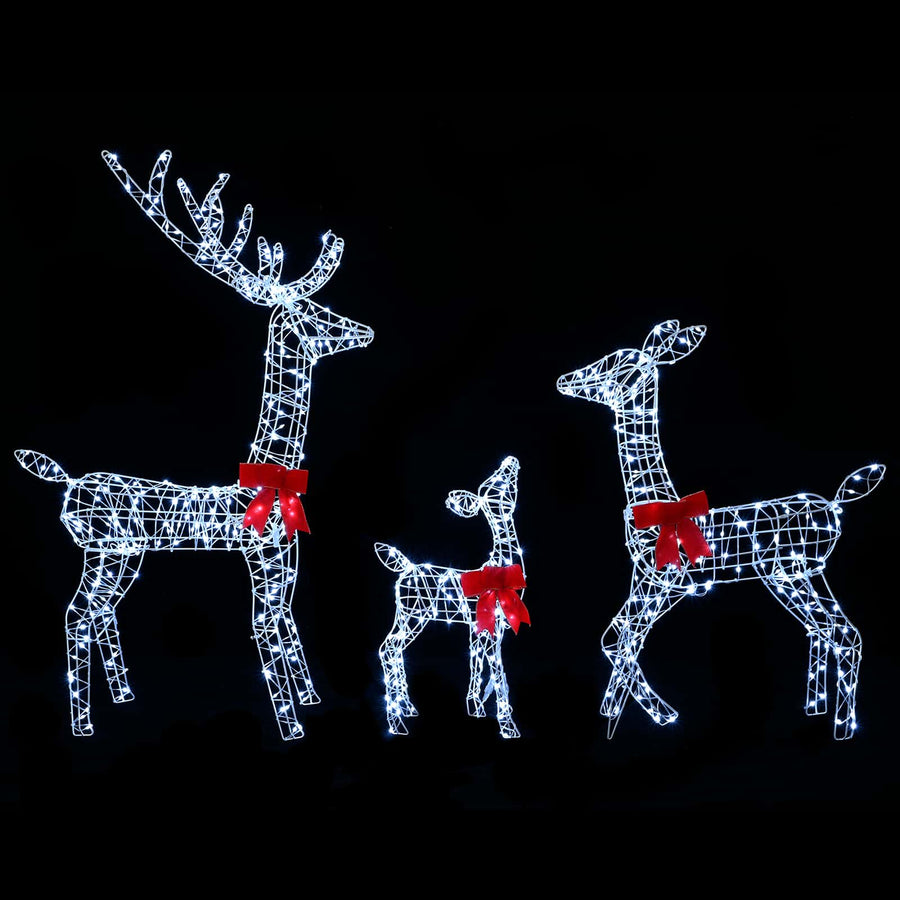 Kerst led-rendierfamilie 700 LED's Wit 70 x 26 x 128 cm